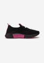 Czarno-Fuksjowe Buty Sportowe