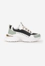 Czarno-Zielone Sneakersy
