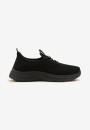 Czarne Sznurowane Buty Sportowe do Kostki