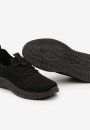 Czarne Sznurowane Buty Sportowe do Kostki
